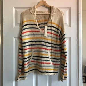 Sweaters - Striped knit hoodie Sweaters - Striped knit hoodie